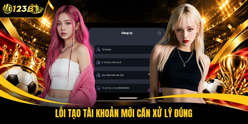 Lỗi tạo tài khoản mới cần xử lý đúng